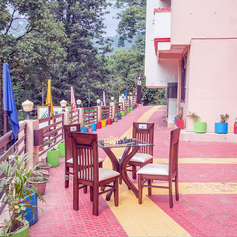 Spacious family room at Hill View Homes Bhimtal ideal for group stay
